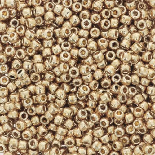 Seed beads Toho 11/0 TO11RPF592 - PF Golden Fleece Galvanized x8g