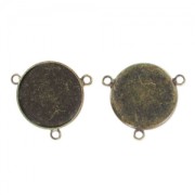 Eco spacer cabochon setting 3 rings 18mm bronze|raw }}