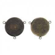 Eco spacer cabochon setting 3 rings 20mm bronze|raw }}