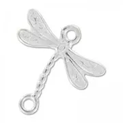 925 Sterling Silver Spacer dragonfly2 rings19 mm
