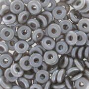 O Bead 4 mm Pastel Light Grey/Silver x5g|raw }}