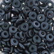 O Bead 4 mm Pastel Hematite x5g|raw }}