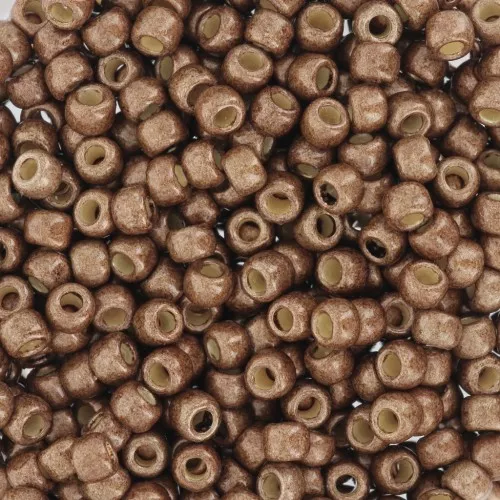 Seed beads Toho 8/0 TO8RPF594F - PF Medal Bronze Mat Galvanized x8g