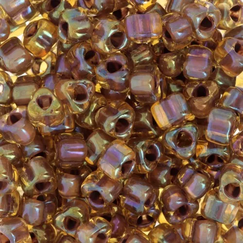Miyuki 5/0 triangle TR5-1162 - Cinnamon Lined Topaz Luster x8g