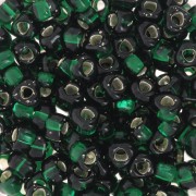 Miyuki 5/0 triangle TR5-1806 - Dark Green Silver Lined x8g|raw }}