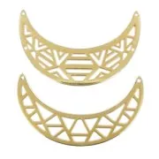 Spacer for necklace torques 64x19/64x17 mm fine Gold plated x2