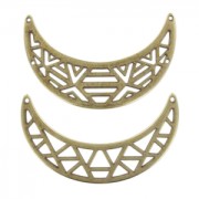 Spacer for necklace torques 64x19/64x17 mm bronze tone x2