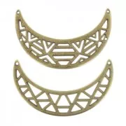 Spacer for necklace torques 64x19/64x17 mm bronze tone x2