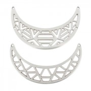 Spacer for necklace torques 64x19/64x17 mm Antique Silver Plating x2