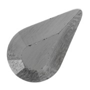 10x6mm PureCrystal 4328 Cabochon - Jet Hematite x1