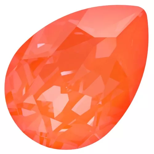 14x10mm PureCrystal 4320 Cabochon - Crystal Electric Orange Ignite x1