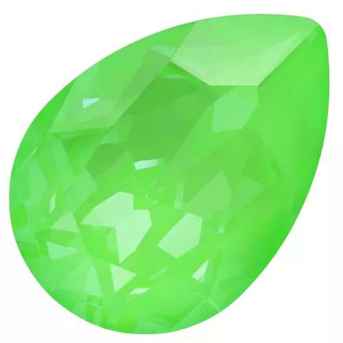 14x10mm PureCrystal 4320 Cabochon - Crystal Electric Green Ignite x1