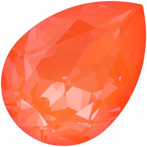 18x13mm PureCrystal 4320 Cabochon - Crystal Electric Orange Ignite x1