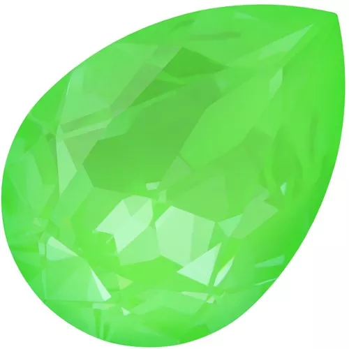 18x13mm PureCrystal 4320 Cabochon - Crystal Electric Green Ignite x1