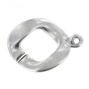 Twisted Metal spacer for bracelet 45 mm old silver x1