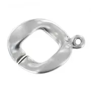 Twisted Metal spacer for bracelet 45 mm old silver x1