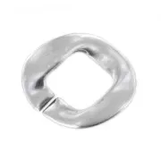 Twisted ring spacer 37 mm old silver x1