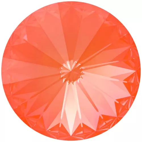 14mm PureCrystal 1122 Rivoli Cabochon - Crystal Electric Orange Ignite x1