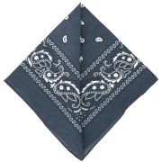 100% cotton bandana - Cashmere pattern - Dark grey x1|raw }}