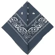 Bandana 100% coton - motif Cachemire - Gris foncé x1