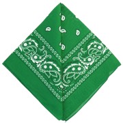 Bandana 100% cotton - Cashmere pattern - Dark green x1