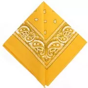 Bandana 100% cotton - Cashmere pattern - Dark yellow x1