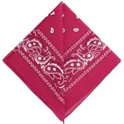 Bandana 100% coton - motif Cachemire - Fuchsia x1