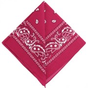 Bandana 100% cotton - Cashmere pattern - Fuchsia x1