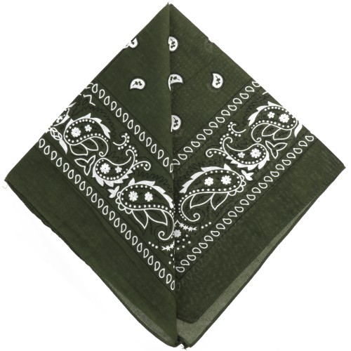 Bandana 100% cotton - Cashmere pattern - Khaki x1