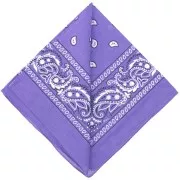 100% cotton bandana - Cashmere pattern - Lavender x1