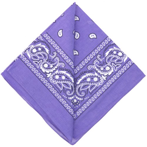 100% cotton bandana - Cashmere pattern - Lavender x1