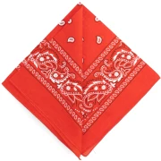 100% Cotton Bandana - Kashmir Pattern - Dark Orange x1