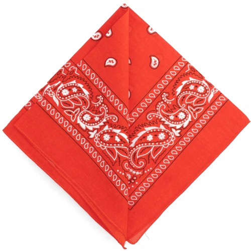 100% Cotton Bandana - Kashmir Pattern - Dark Orange x1