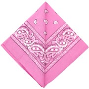 Bandana 100% cotton - Cashmere pattern - Pink x1