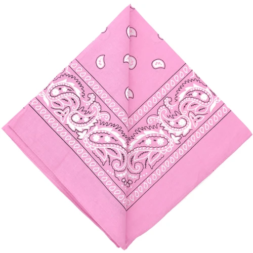 Bandana 100% cotton - Cashmere pattern - Pink x1