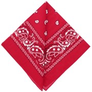 Bandana 100% cotton - Cashmere pattern - Red x1|raw }}