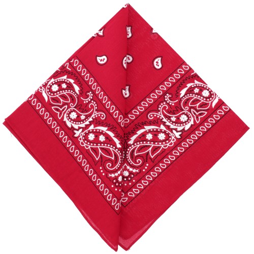 Bandana 100% cotton - Cashmere pattern - Red x1