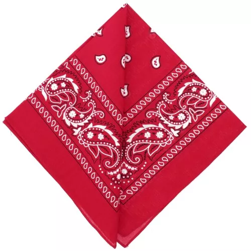 Bandana 100% cotton - Cashmere pattern - Red x1