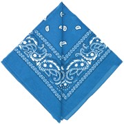 100% cotton bandana - Cashmere pattern - Turquoise x1|raw }}