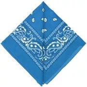 100% cotton bandana - Cashmere pattern - Turquoise x1