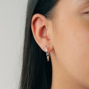 13mm 925 Sterling Silver Hoop earrings - Wire 2.2mm x2