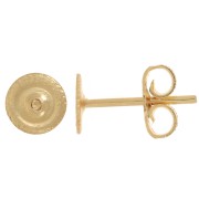 6mm Disc Earstuds - Fine gold plated x40|raw }}