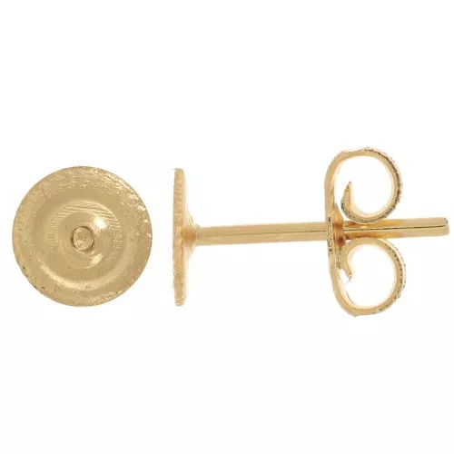 6mm Disc Earstuds - Fine gold plated x40