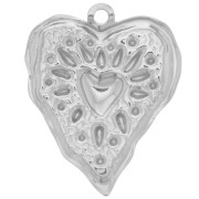 36x29mm 304L stainless steel Irregular heart pendant x1