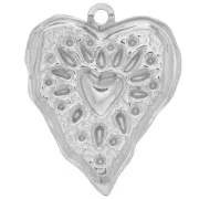 36x29mm 304L stainless steel Irregular heart pendant x1