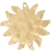 Hammered sun pendant 40 mm Stainless steel Gold x1