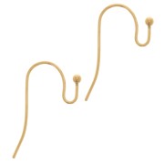 12mm 304L stainless steel Earwires - Gold x2