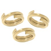 4x0.6 mm Double Rings - Gold-Plated 316L Stainless Steel x10