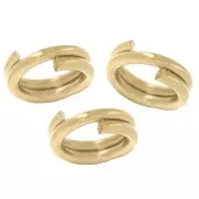 4x0.6 mm Double Rings - Gold-Plated 316L Stainless Steel x10