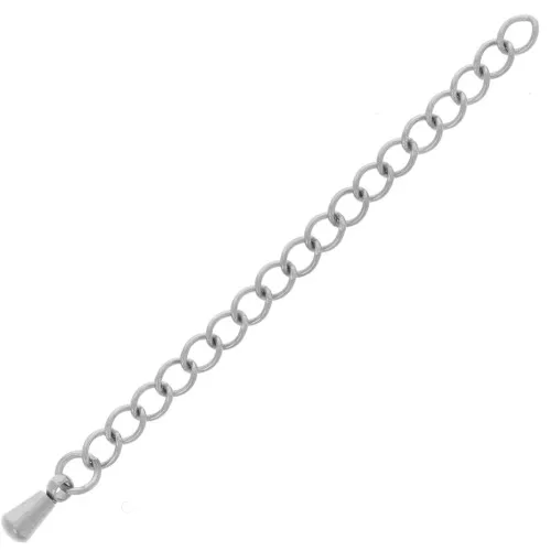 50mm 316L stainless steel Rombo mesh extension chain and drop - Europe x1